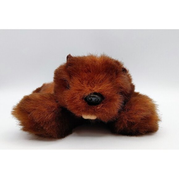 Purr-Fection Baby Beaver Plush Stuffed Animal 1988 Bean Bag 9.5" Vintage - Picture 1 of 4